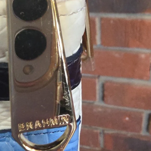 Brahmin Adjustable Crossbody Blue,  White, Reptile - Picture 5 of 16